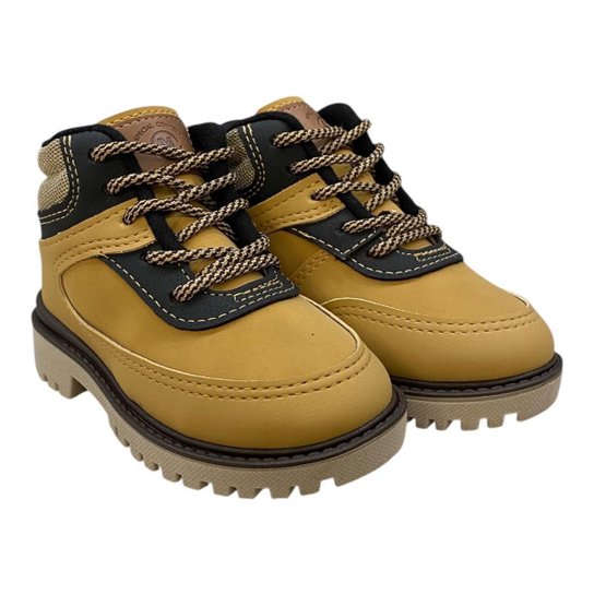Bota Coturno Infantil Menino Molekinho Casual Tratorado 2144.233 Mostarda