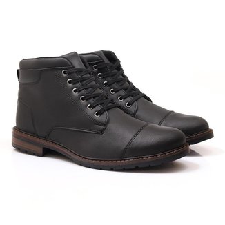 Bota Coturno Masculina Cano Curto Cadarço Conforto Macia