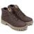 Bota Coturno Masculino Casual Solado Tratorado Macio e Confortável - Marrom+Bege