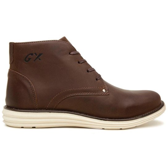 Bota Coturno Masculino em Couro Cano Curto Macio Confortável Moderno Casual
