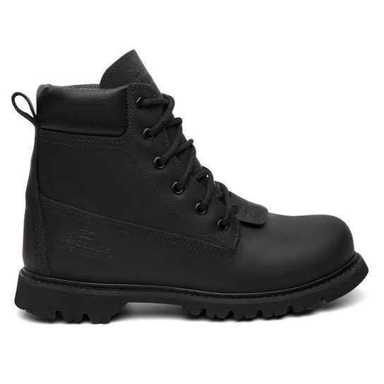 Bota Coturno Masculino em Couro Legítimo Resistente à Água