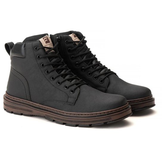 Bota Coturno Masculino Ferraroni Tratorado Confortável e Resistente Com Ziper