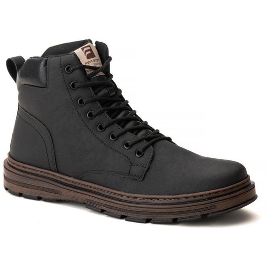Bota Coturno Masculino Ferraroni Tratorado Confortável e Resistente Com Ziper