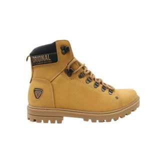 Bota Coturno Masculino Mostarda Nobuck Pegada 181505
