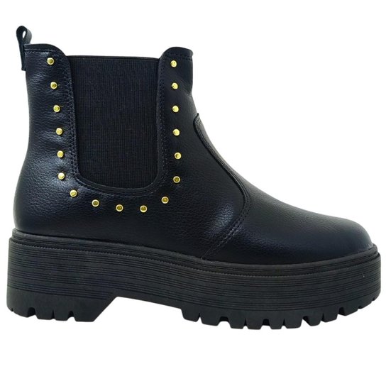 Bota Coturno Moleca Casual Solado Tratorado FlatForm Feminina