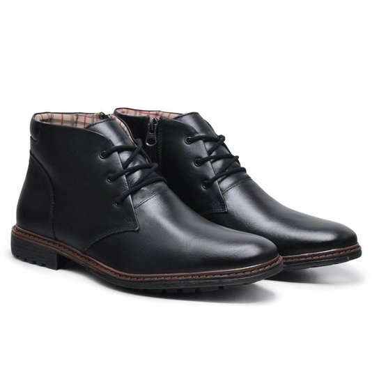 Bota Coturno Social Casual Masculino De Couro CM SHOES