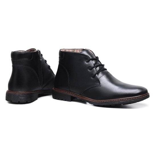 Bota Coturno Social Casual Masculino De Couro CM SHOES