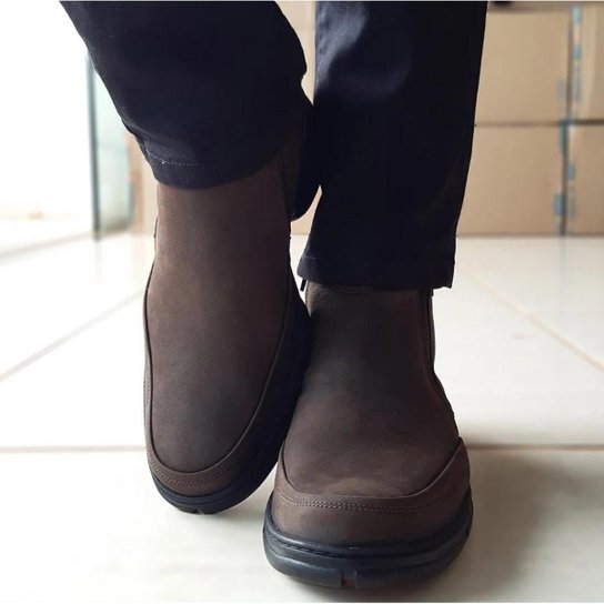 Bota Coturno Social Masculina Anatomic Gel T Moro Macio Com Elástico 7887