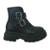 Bota Coturno Tratorada Fivela Infantil Menina Molekinha 2182.114 Preto - Preto