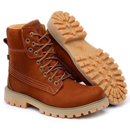 Bota Couro Cano Curto Macboot Papoula 08 Feminina