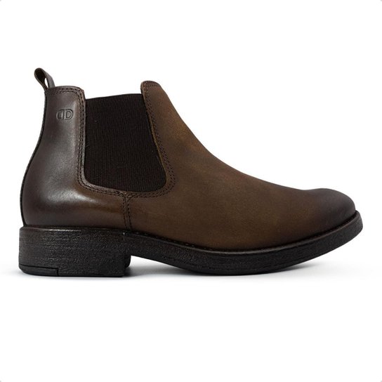 Bota de Couro Democrata Masculina Garage Dust Cano Curto 626103