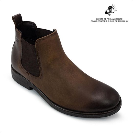 Bota de Couro Democrata Masculina Garage Dust Cano Curto 626103