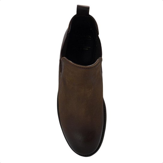 Bota de Couro Democrata Masculina Garage Dust Cano Curto 626103