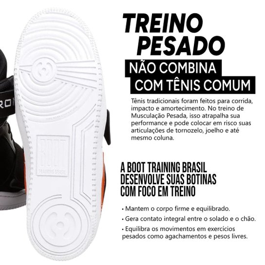 Bota de Treino Masculino Iron Training Musculação Academia Treino de Pernas