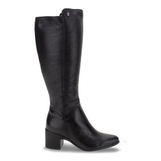 Bota Feminina Bottero Cano Longo Couro Preto 346903