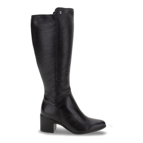 Bota Feminina Bottero Cano Longo Couro Preto 346903