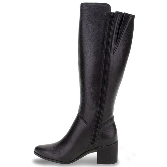 Bota Feminina Bottero Cano Longo Couro Preto 346903