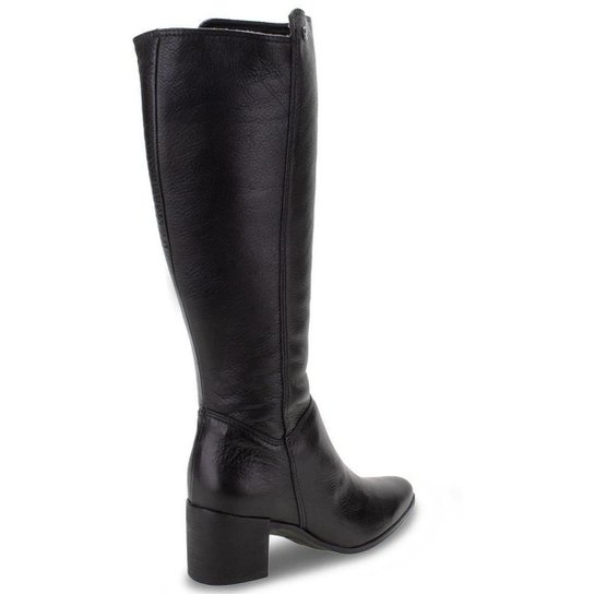 Bota Feminina Bottero Cano Longo Couro Preto 346903