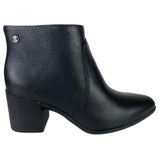 Bota Feminina Bottero Couro Legitimo Cano Curto Salto Bloco