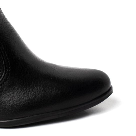 Bota Feminina Bottero de Couro Cano Curto Preto