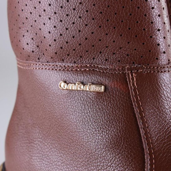 Bota Feminina Comfortflex Cano Médio 25-69302 Marrom