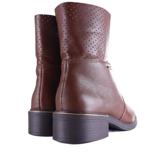 Bota Feminina Comfortflex Cano Médio 25-69302 Marrom