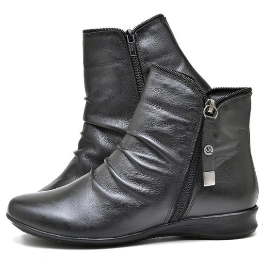 Bota Feminina Couro Legítimo Coturno Sola Lady Bota Leve Confortável Kauany