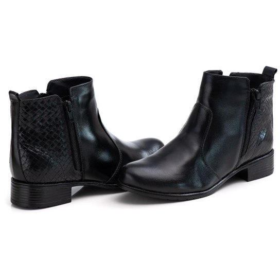 Bota Feminina Dahazzi Couro Legitimo Leve Conforto Moderna Cano Curto F252