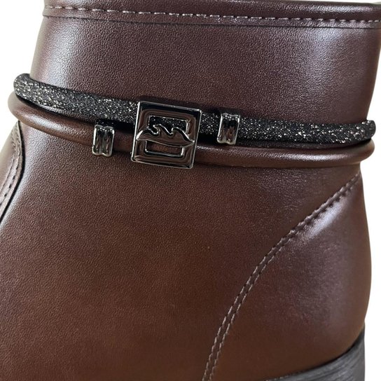 Bota Feminina Dakota Cano Curto Salto Baixo Com Ziper