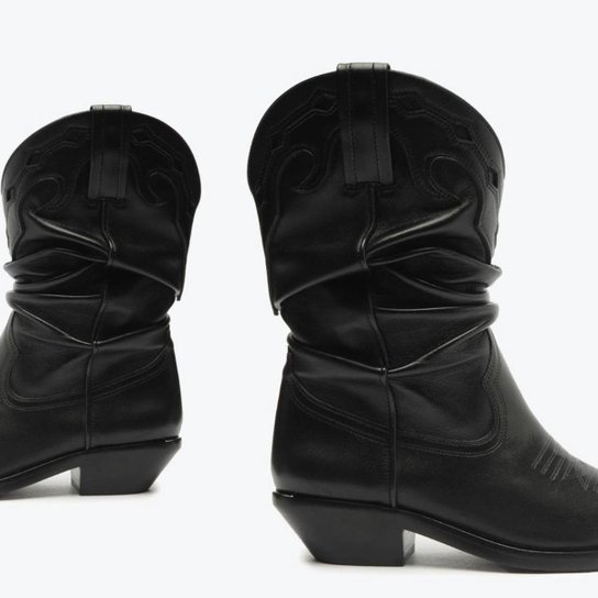 Bota Feminina Schutz Western Black