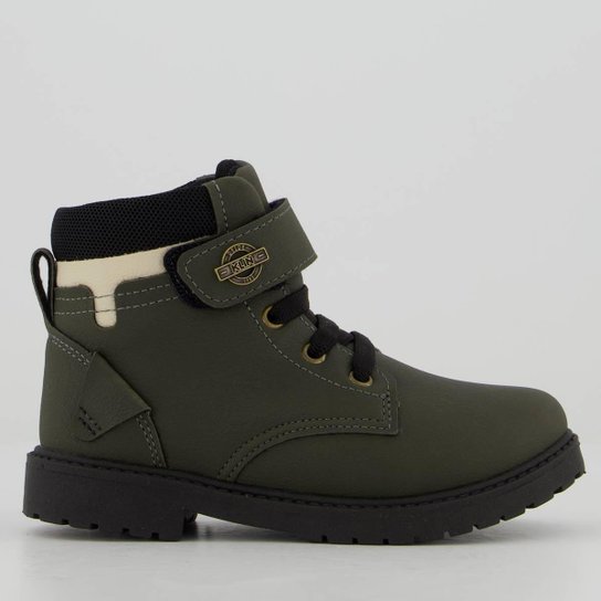 Bota Klin Rock Mini Verde e Preto