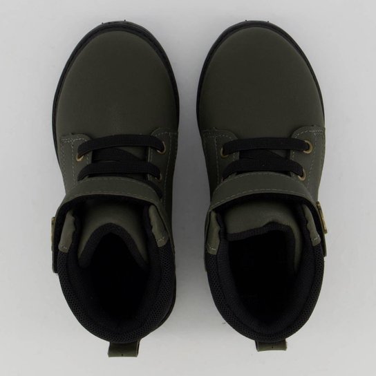 Bota Klin Rock Mini Verde e Preto