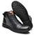 Bota Masculina Coturno de Couro Com Zíper Confortável 8500 - Preto
