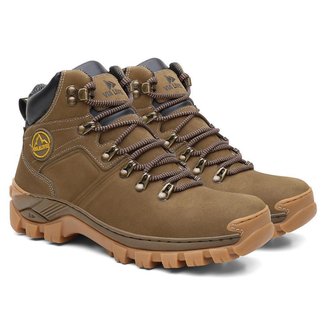 Bota Masculina Coturno N6 de Couro Linha Premium Cor