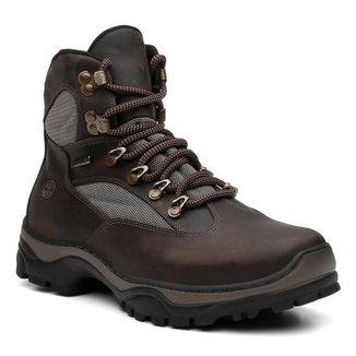 Bota Masculina Couro Adventure Com Resistência Aventura