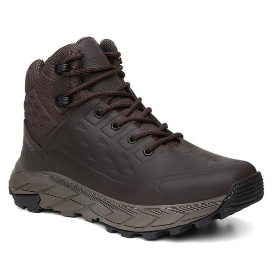 Bota Masculina Couro Adventure Solado Tratorado Esportiva