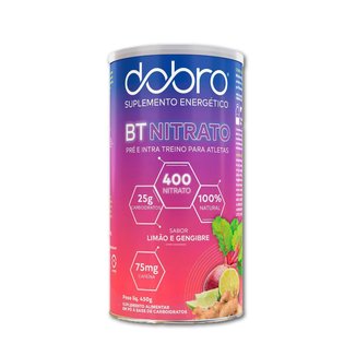 BT Nitrato Sabor Limão e Gengibre Dobro 450g - Eletrólitos para hidratação