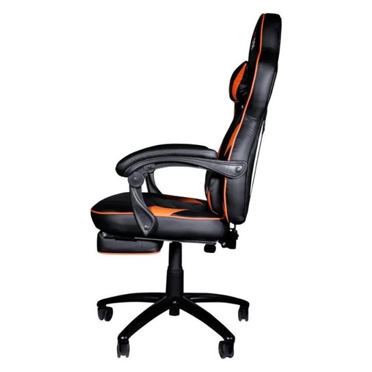 Cadeira Gamer Gc302 Estofado Ajustavél 120kg Preto E Laranja