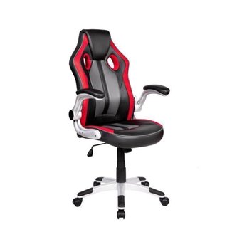 Cadeira Gamer Pelegrin PEL-3009 Couro PU Preta, Vermelha e Azul