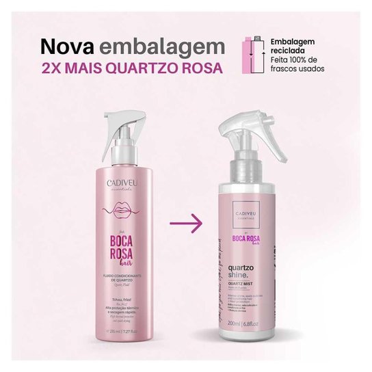 Cadiveu Essentials Quartzo Shine by Boca Rosa Hair Fluido Condicionante 200ml