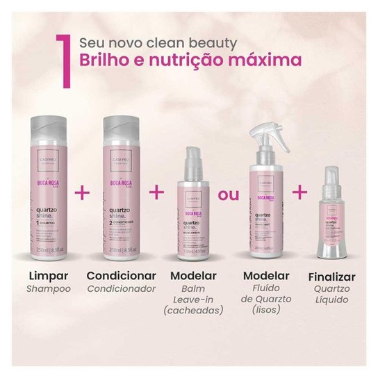 Cadiveu Essentials Quartzo Shine by Boca Rosa Hair Fluido Condicionante 200ml
