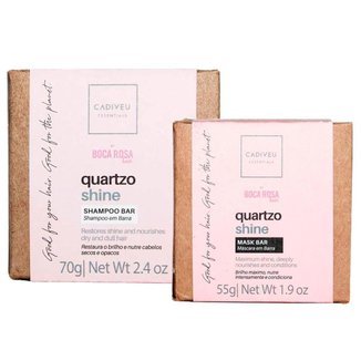 Cadiveu Essentials Quartzo Shine by Boca Rosa Hair - Kit Shampoo + Máscara Em Barra Kit