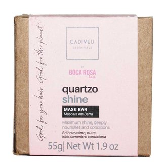 Cadiveu Essentials Quartzo Shine by Boca Rosa Hair Máscara em Barra 55g
