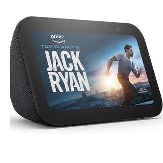 Caixa de som Echo Show 5 Preta 2025) Display de 5,5" com Alexa e câmera de 2MP