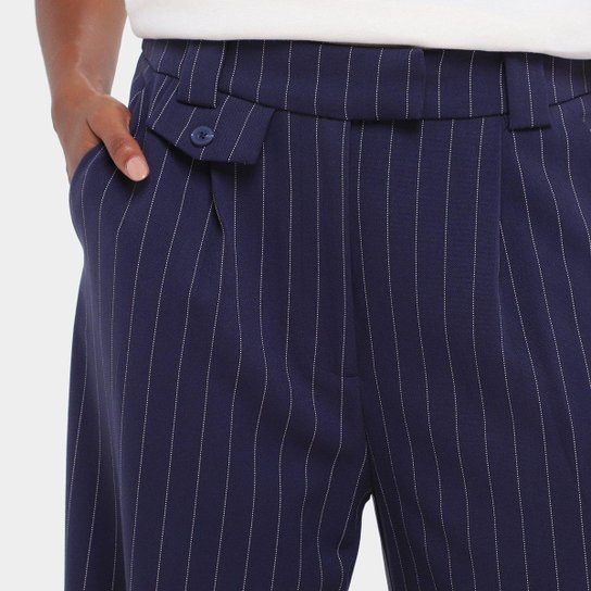 Calça Alfaitaria Hering Listrada Feminina