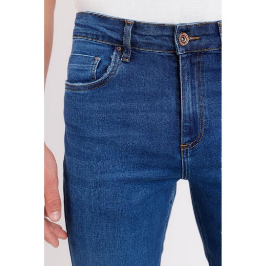 Calça Aramis Jeans Slim Medium Blue Dirty Azul Médio
