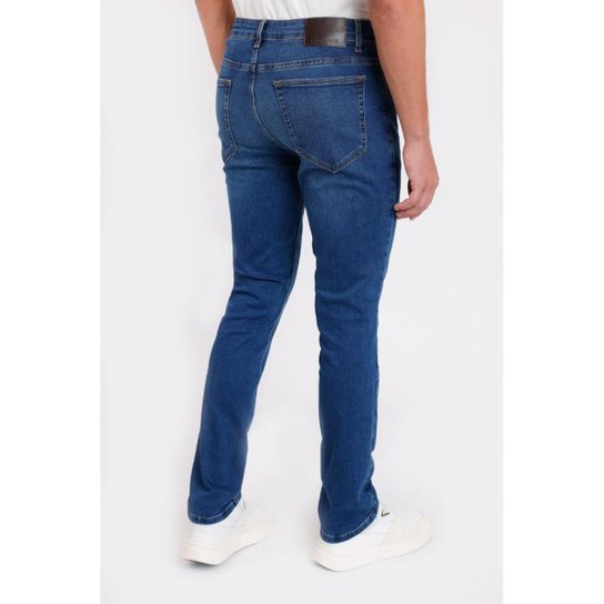 Calça Aramis Jeans Slim Medium Blue Dirty Azul Médio
