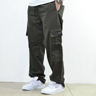 Calça Brack Regular Cargo Action Verde Militar