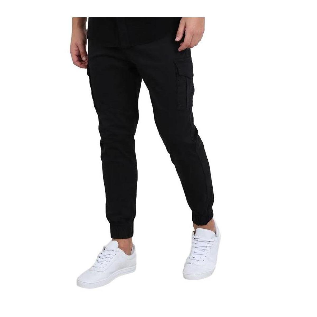 Calça Cargo Jogger Masculina Skinny Skate Bolso Lateral Allianz
