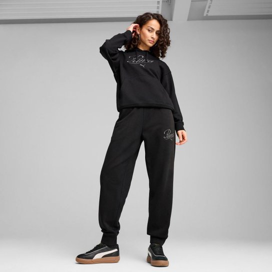 Calça de Moletom ESS SCRIPT Comfort Feminina